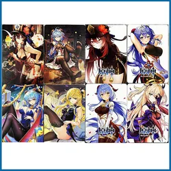 Anime Goddess Story Genshin Impact DIY ACG HuTao Gan Yu Paimon Boys Play Toys Collectible Cards Christmas Birthday Gifts