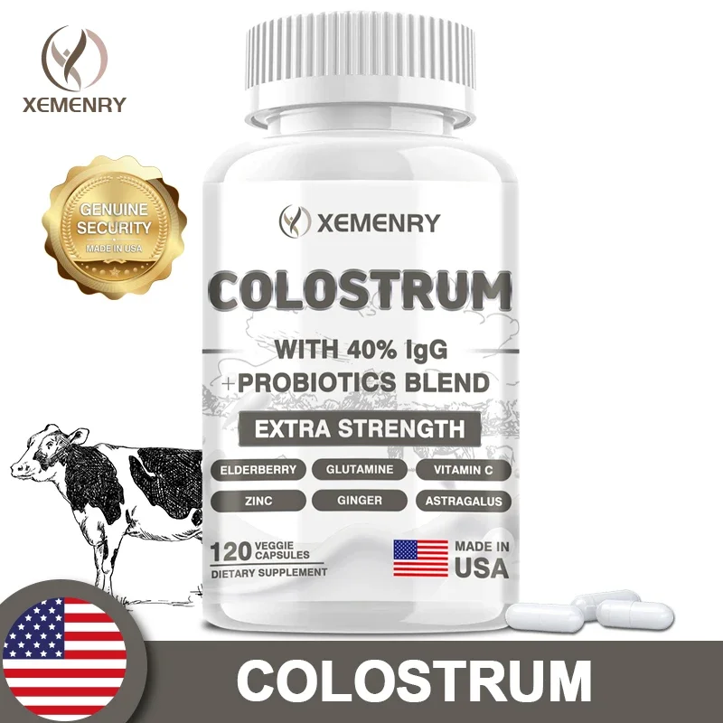 40% LgG - Support Intestinal and Digestive Health, Hair, Nails, Skin and Muscle Health-Colostrum Capsules