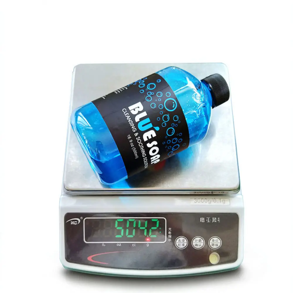 Professional Tattoo Blue Soap 500ml Cleansing Liquid Concentrated Skin Care Solution For Tattooing Artistry Tools