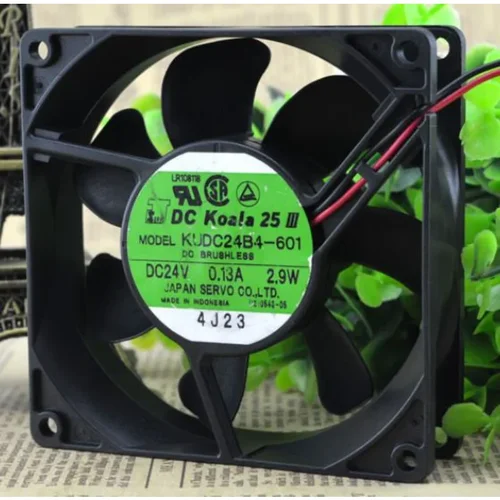 Imagen 1 del producto Ventilador enfriador de CPU KUDC24B4-601, convertidor de frecuencia silencioso, 24V, 0.13A, 9025, 90x90x25mm, nuevo