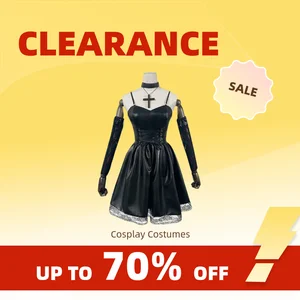 Clearance_Death Not Cosplay Misa Amane Imitasyon Deri Seksi Elbise + taç Mücevher Boyun + Çorap + Macun, Üniforma, Kıyafet, Hal Satış çubuğu kolyesinde ilk 10-siyah no. 1