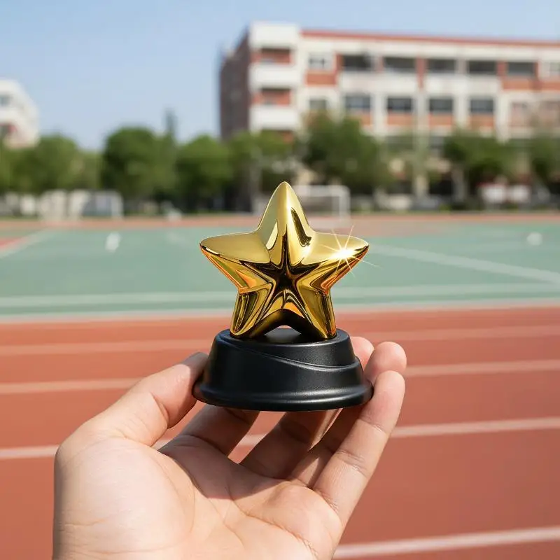 Mini Star Trophy Award Cup Gold Plastic Trophies For Kids School Competition Ceremony Student Awards Reward Souvenir