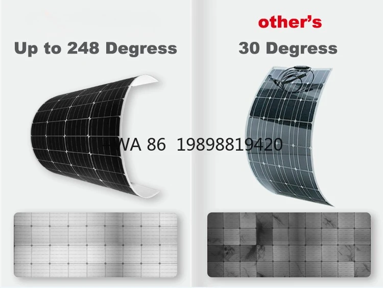 

High-Efficiency Flexible Panel Solar Light Weight 500W Portable Wide Power Monocrystalline Thin Film Solar Panels