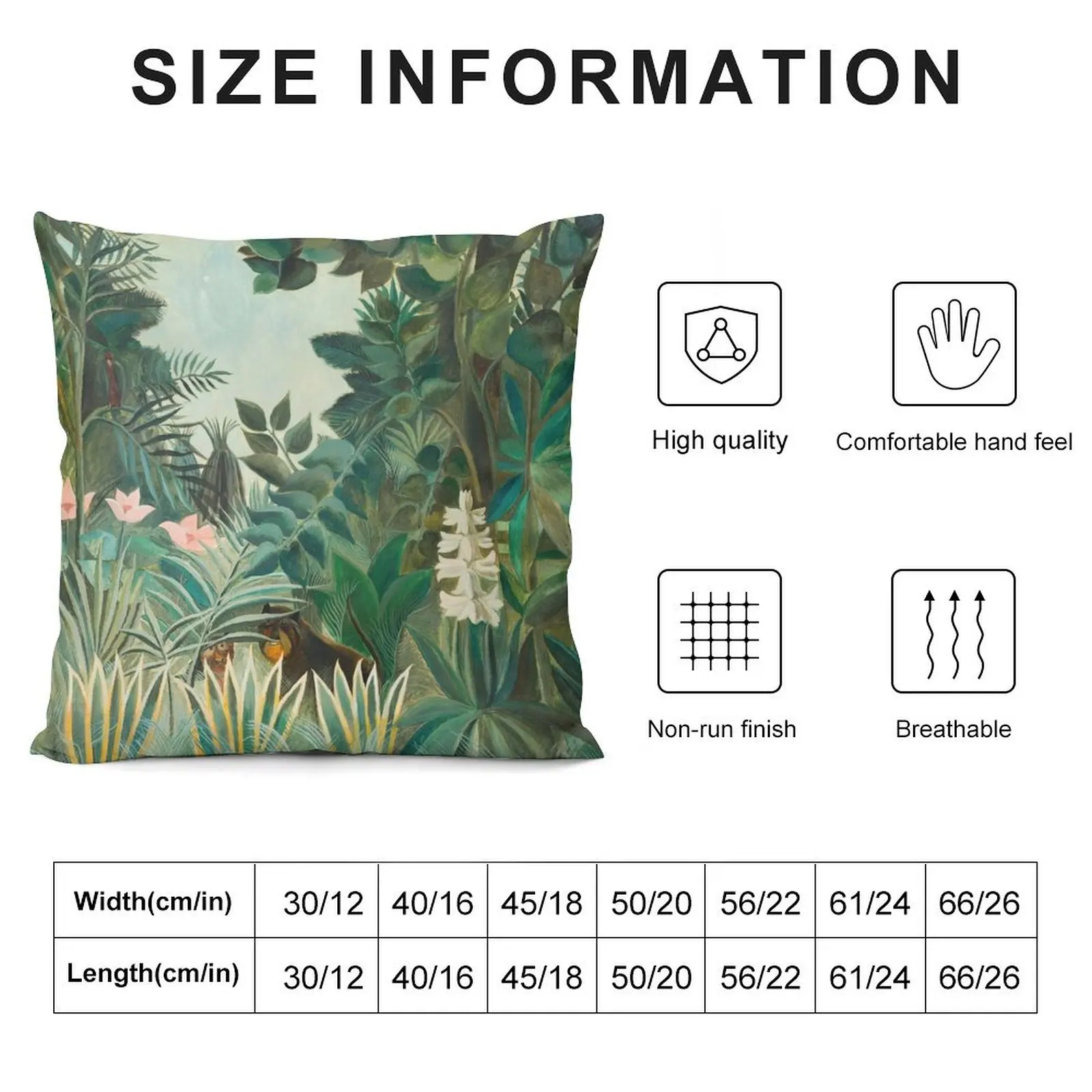 The Equatorial Jungle by Henri Rousseau, 1909 Throw Pillow home decor items Custom Cushion Christmas Pillow Covers pillow