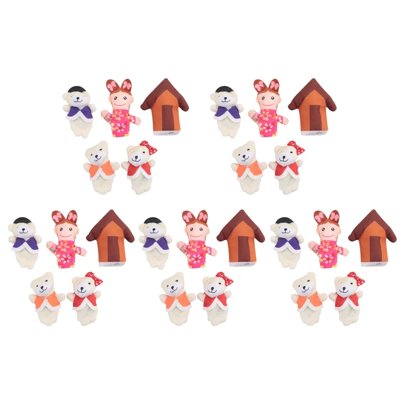 

B87B-Lot Of 25 Pcs Finger Puppets Fairytale Fairy Tale Goldilocks And Three Bears
