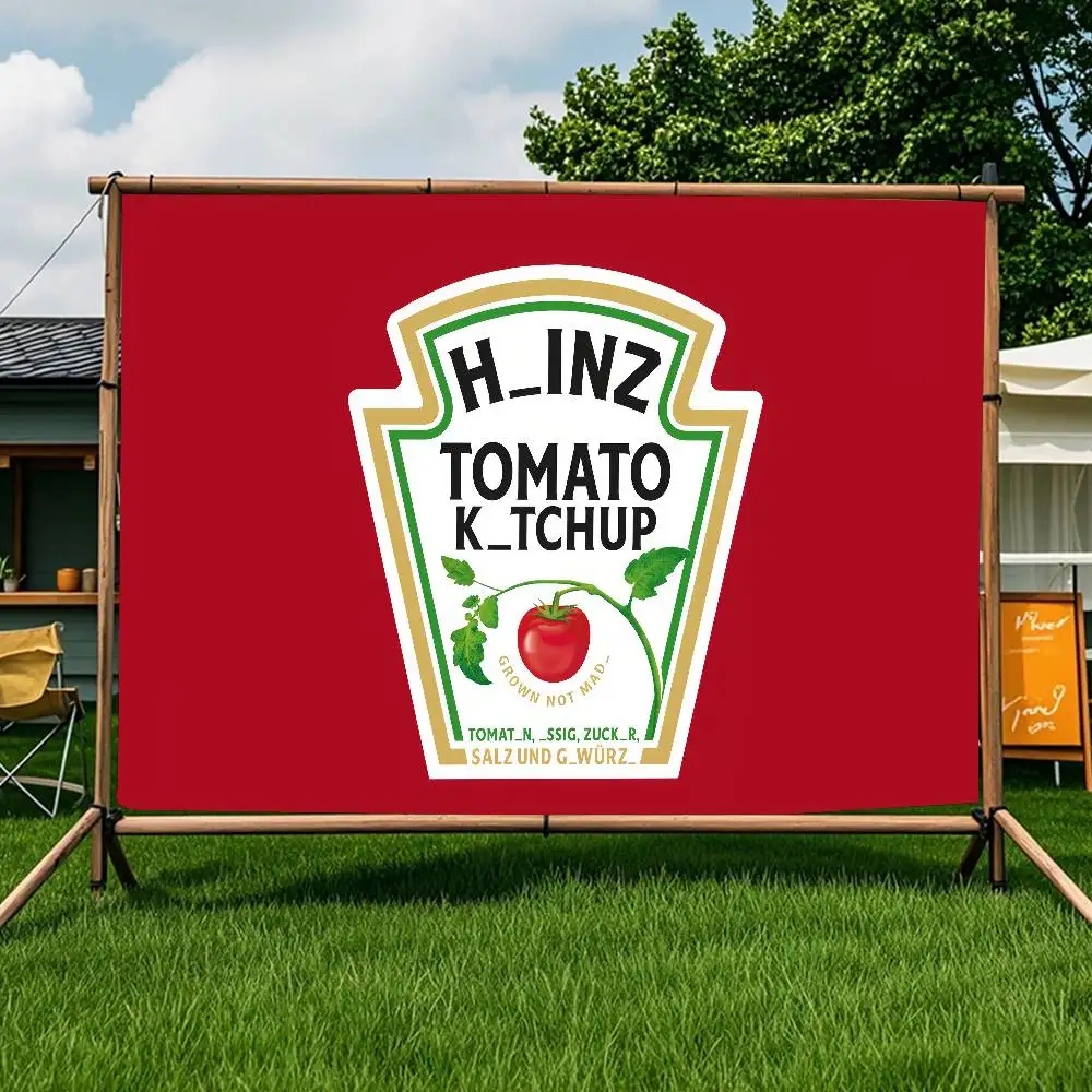 وضع H-Heinz Tomatos كاتشب العلم الديكور في الهواء الطلق نزهة حفلة المنزل التخييم حفلة فنية معلقة راية