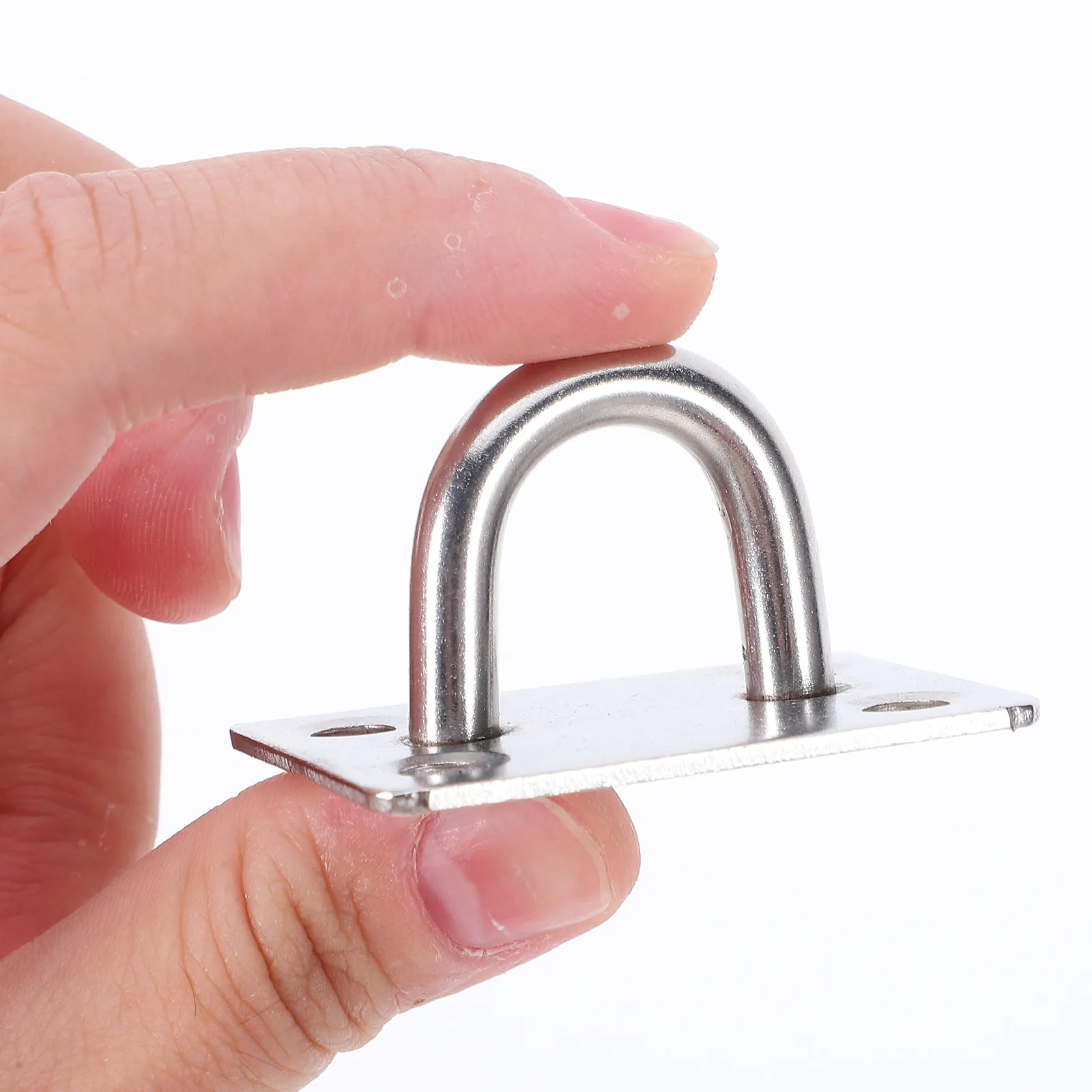 8Pcs Stainless Steel Ceiling Hooks U Shaped Heavy Duty Swing Hangers Punch Bag Mounting Hammock Anchor Pad Eye Plate