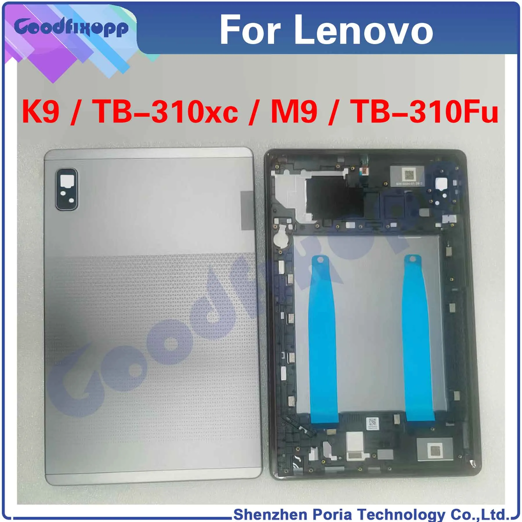 

For Lenovo Tab M9 K9 TB-310XC TB-310FU Rear Case Door Housing Battery Back Cover Repair Parts Replacement