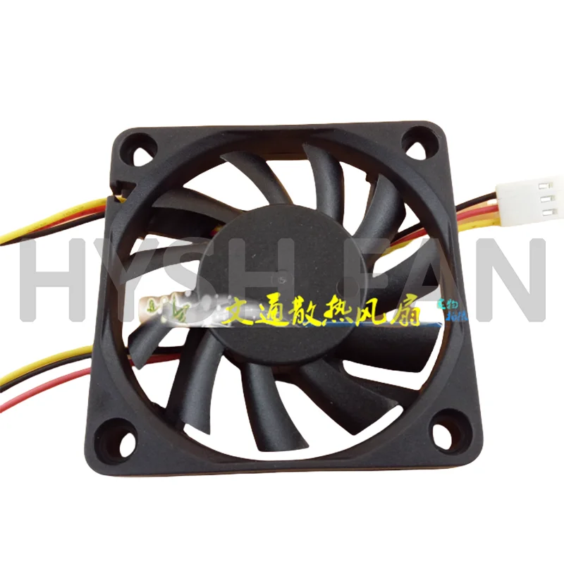 Ventilador de refrigeração para Chassis, OD6010-12HSS, DC 12V, 0.25A, 60x60x10mm