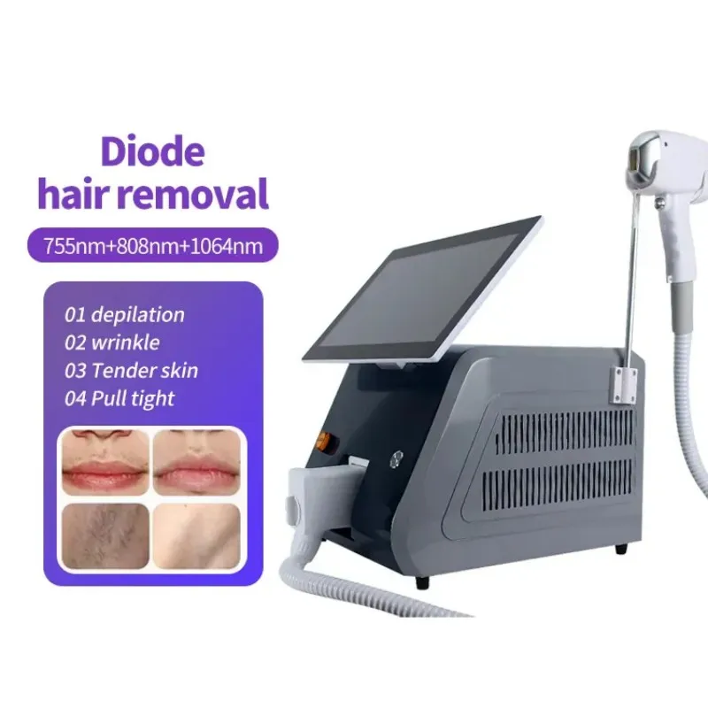 

Professional 808 Didoe Laser Hair Removal Machine 3 Wavelengths Permanent Hair Remove Fast Depilation Skin Rejuvenation Device