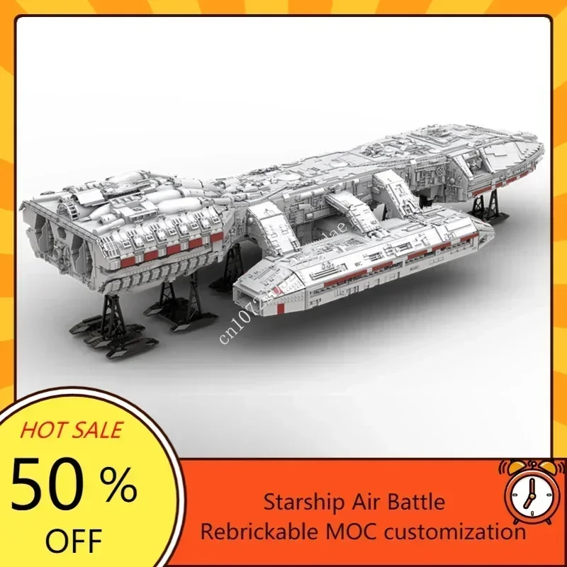 Space Military Custom MOC Battlestar Galactica 2.0 SpaceShip Battle Model  Architecture Education Puzzle Assembly Model Toy Gift
