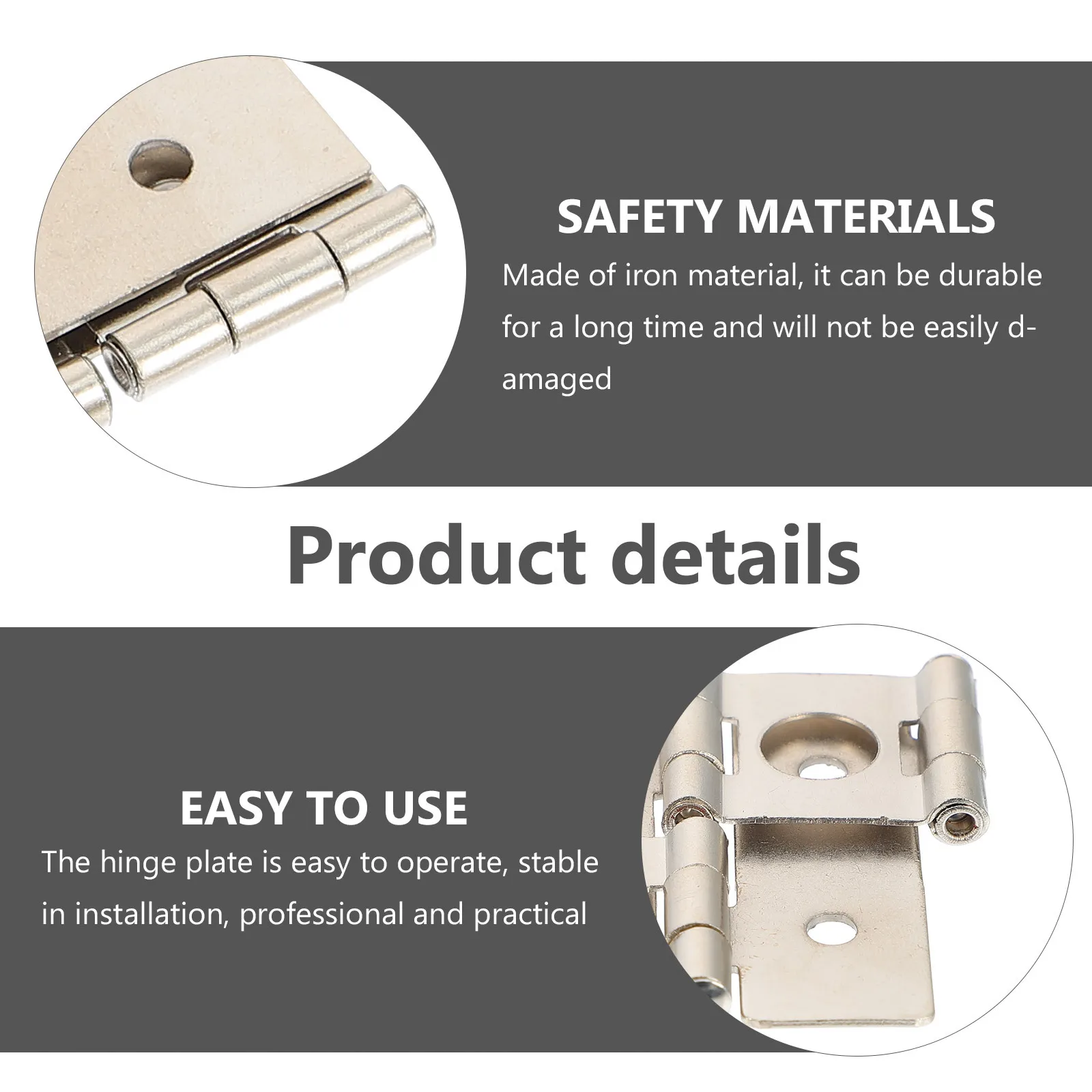 

10Pcs Folding Hinges for Screen Door Strong Iron Cabinet Hinges Smooth Edge No Noise Double Acting Hinge Corner Use