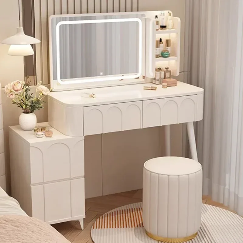 

z Grey Nordic Dresser Table Bedroom Simple White Makeup Vanity Dresser Living Room Mobile Coiffeuse De Chambre Home Furniture