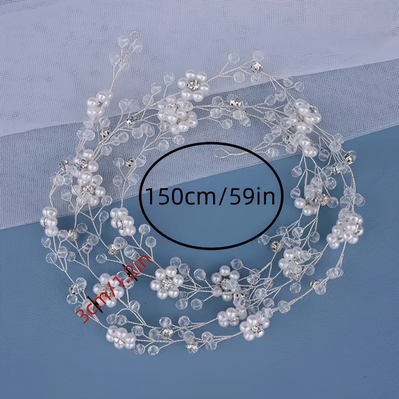 여성을위한 크리스탈 진주 머리띠 헤어 밴드 신부 라인 석 신부 머리띠 티아라 신부 웨딩 헤어 액세서리 쥬얼리 선물