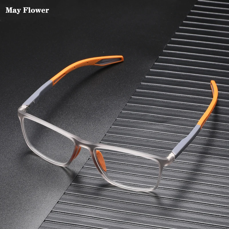 

May Flower High Quality Blue Light Blocking Reading Glasses Men Sport Prescription Eyeglasses Frame For Men