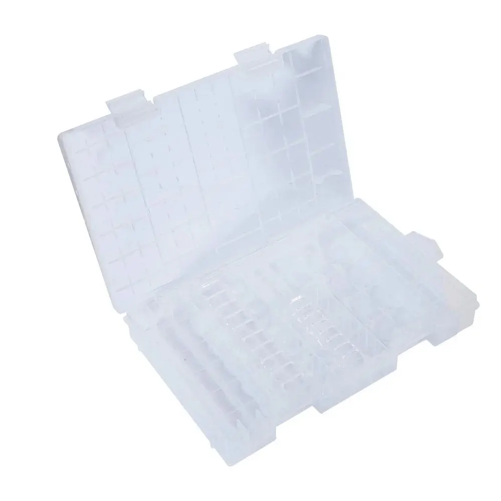 Batteries Organizer Storage Case Box Holder Clear Plastic Container Portable- Hard Plastic Anti Impact Wear Storage Box