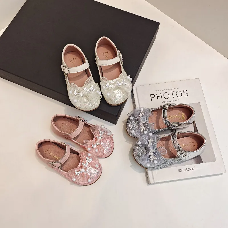حذاء فردي بسيط وبسيط من الأسفل للفتيات لربيع وخريف موضة جديدة أحذية الأميرة الشعبية متعددة الاستخدامات للأطفال #1