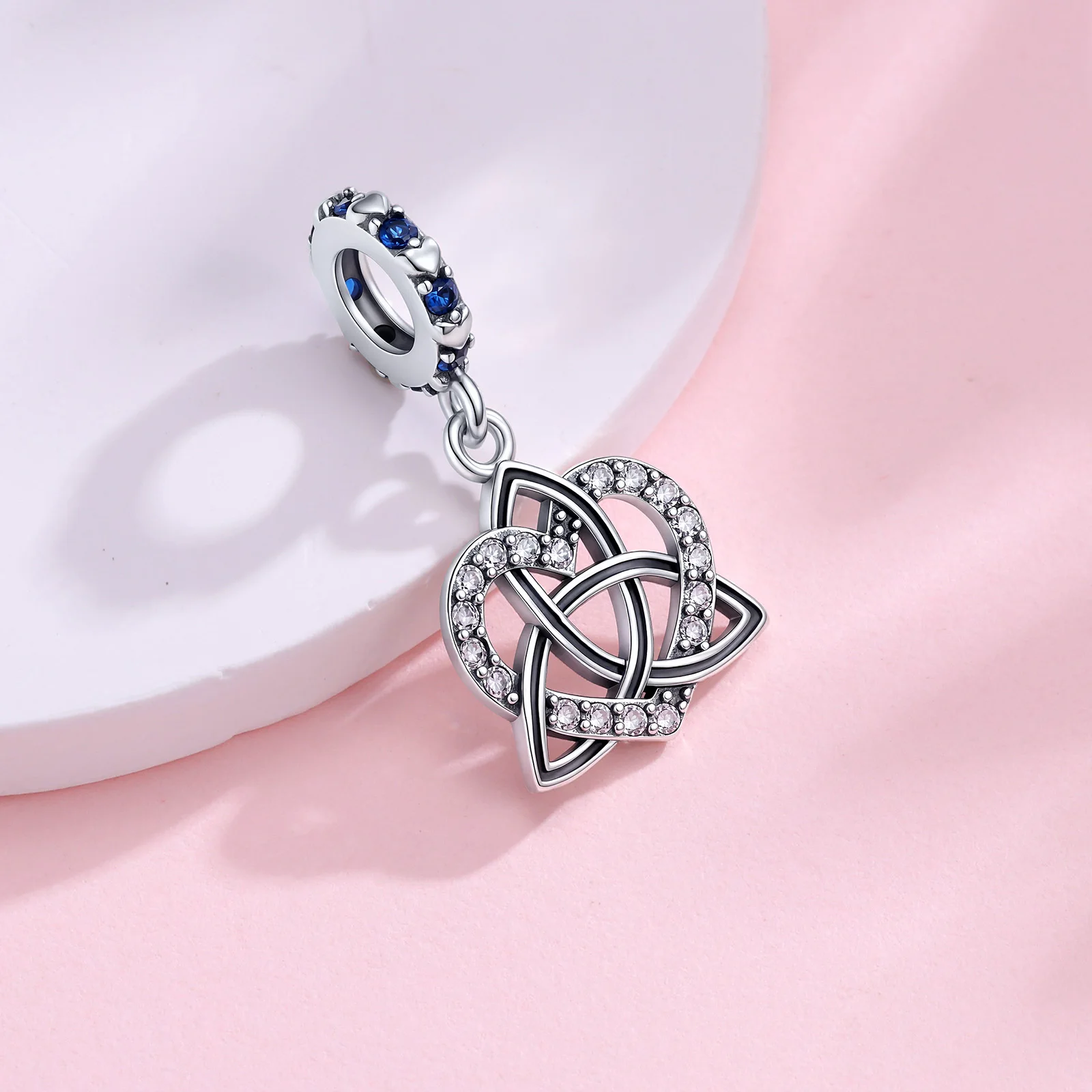 New 925 Sterling Silver Karta Heart-Shaped Pendant Original Charm For Women DIY Bracelet Making Sweet Gift For Her Collection