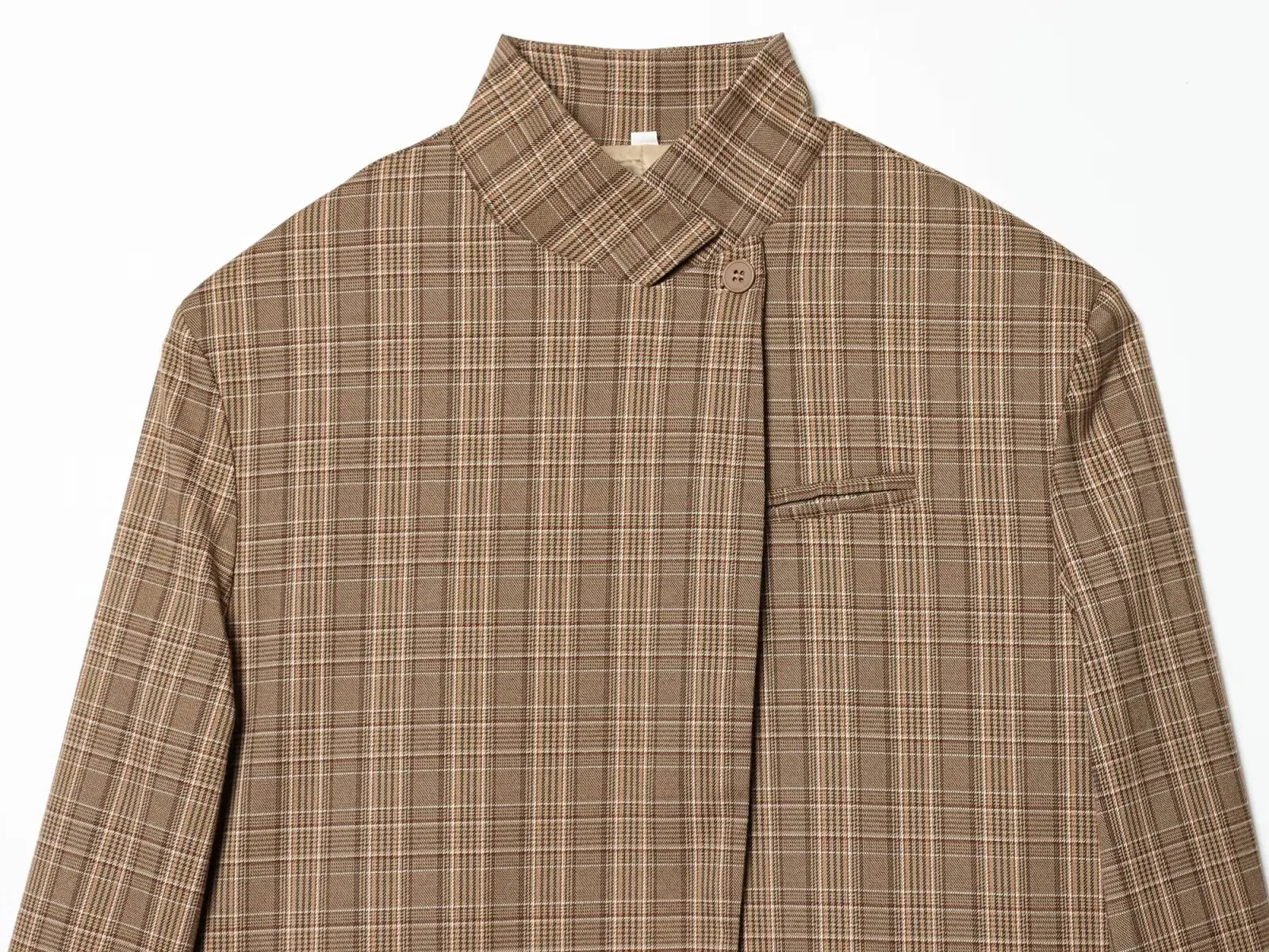 Damen Blazer mit unregelmäßigem Karomuster, neue Mode, Frühling, lockerer Schnitt, lässig-schicker Damen-Blazer, Oberbekleidung – Detail 4