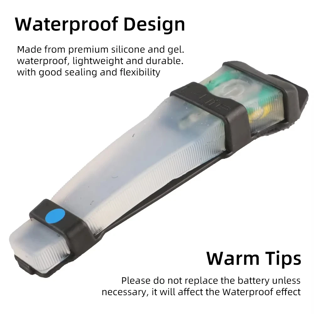 Luce per casco tattico BOOIU - Lampada per segnaletica identificativa |   Flash di sicurezza e segnale SOS |   Attrezzatura di sopravvivenza per escursionismo da caccia