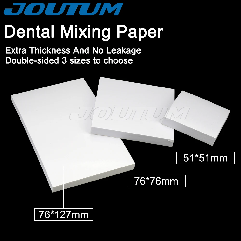 Disposable Dental Lab Mixing Paper S/M/L Dentist Clinic Spatula Composite Consumable Dentistry Cement Powder Mixed Pad 50 Sheets