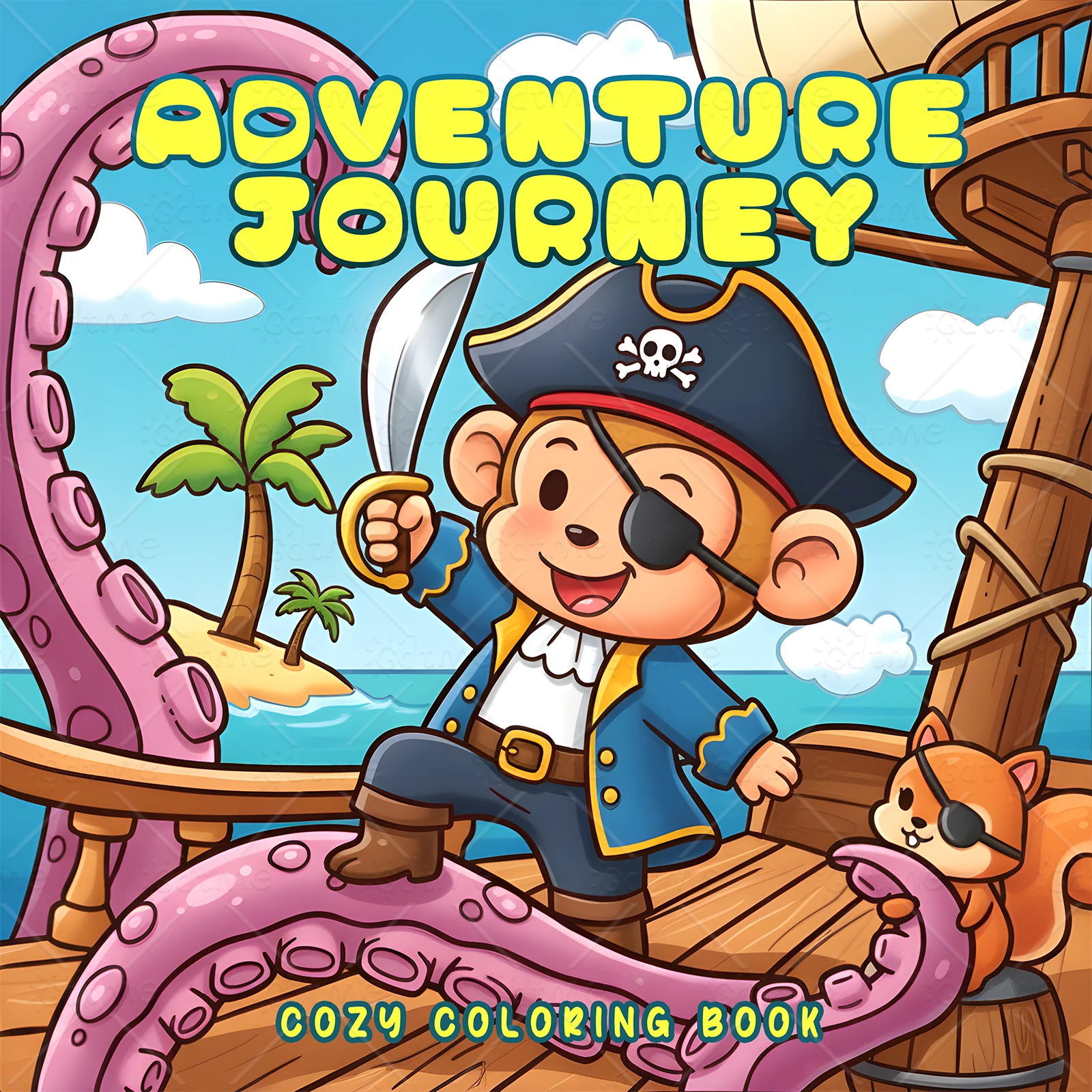 ADVENTURE JOURNEY Adult Coloring Book Bold & Easy Line Patterns Stress Relief Relaxation DIY Graffiti Painting Drawing Gift Book