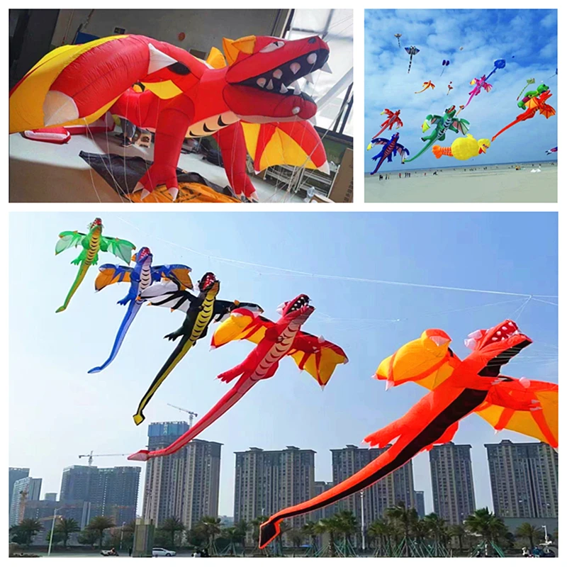 Gratis verzending 7m Dragon vliegers vliegende opblaasbare vliegers wind spinner zachte vliegers ring outdoor weer vaan professionele vliegers leuk