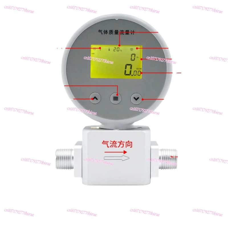 Compressed Air Nitrogen Oxygen 485 Remote Flow Meter AMS2106 Digital Micro Gas Mass Flow Meter