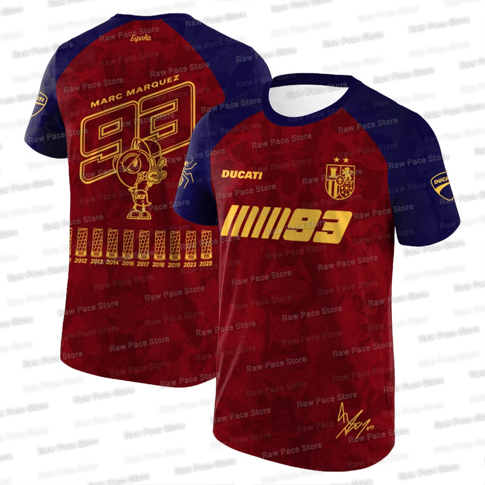 Marc Marquez 93 Spain Special Edition Jersey Men's 3D Print Breathable Casual Sport Tops Motorcycle Fans Football T-Shirts 2026