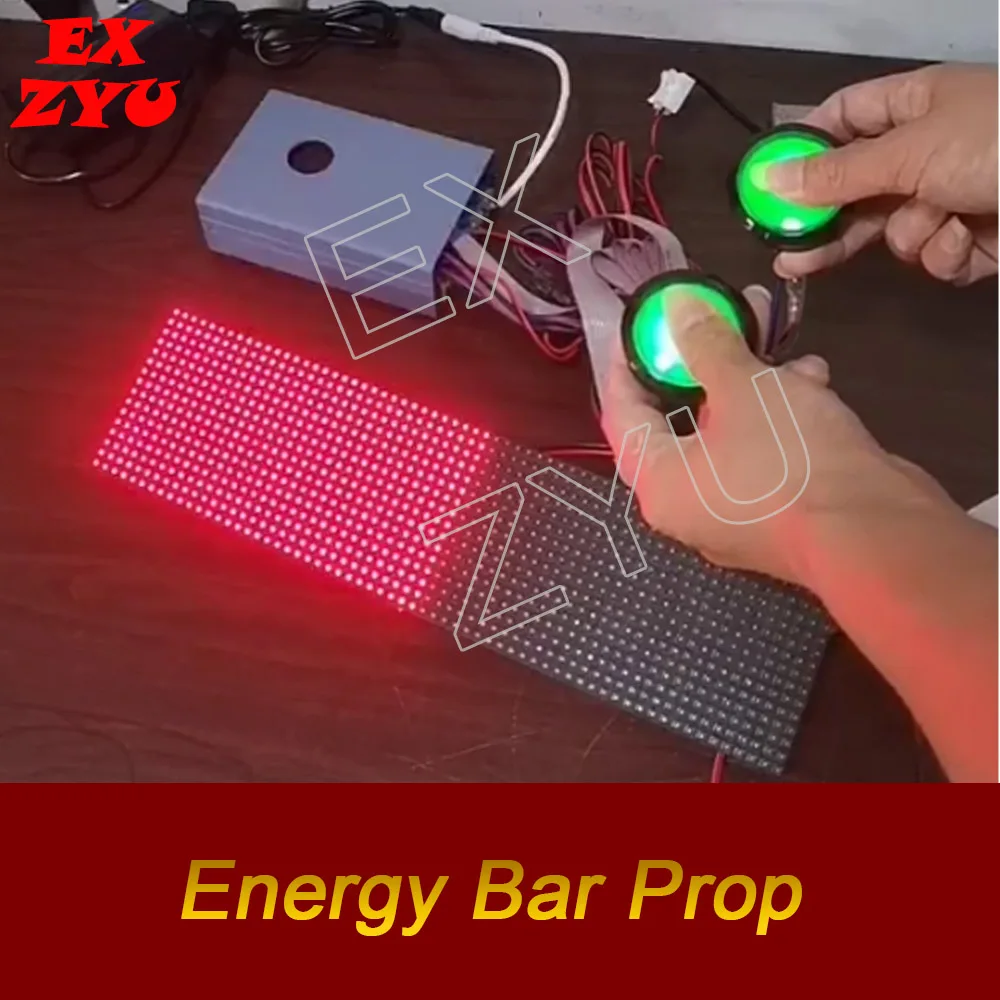 Energy Bar Prop Escape Room Use plastic buttons or knock sensors to trigger the energy bar to light gradually and open lock