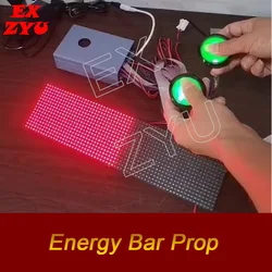 Energy Bar Prop Escape Room Use plastic buttons or knock sensors to trigger the energy bar to light gradually and open lock