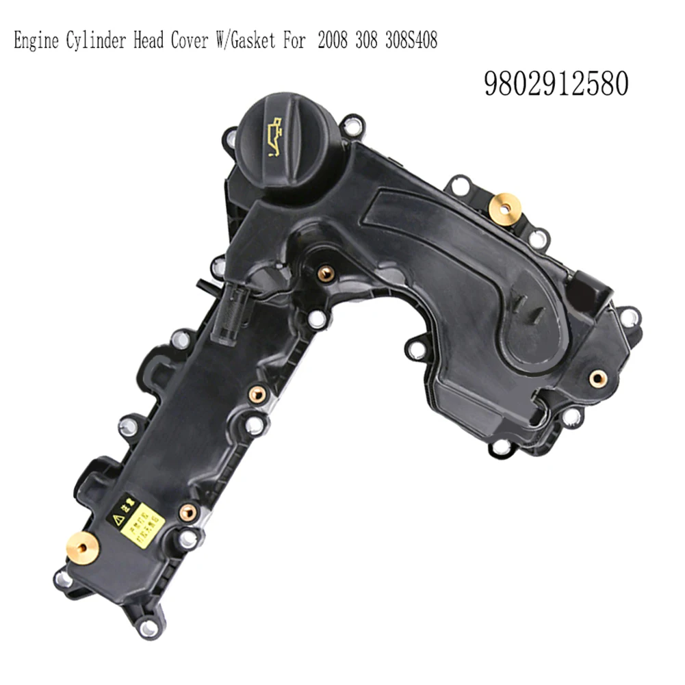 

Engine Cylinder Head Cover W/Gasket Valve Cover Assembly 9802912580 For 2008 308 308S408 Citroen C3XR C4LDS 1.2T