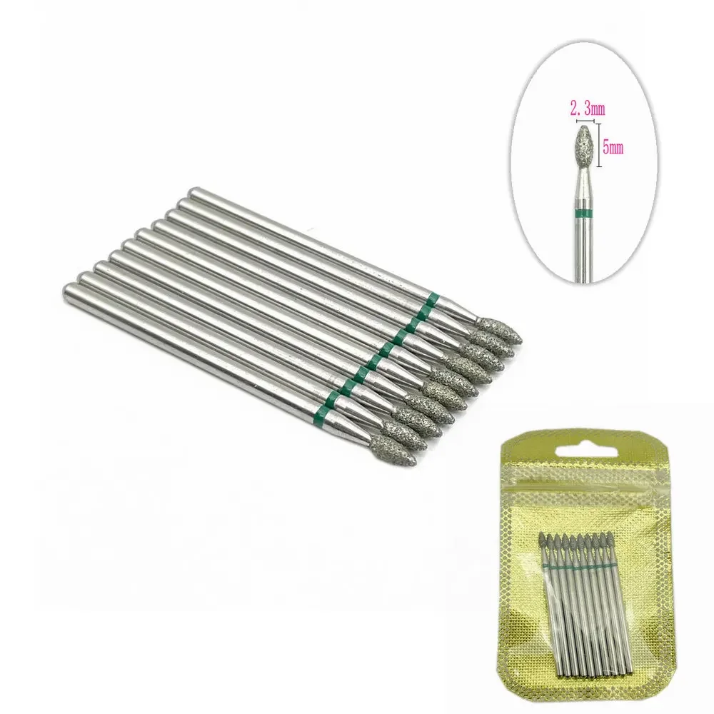 10 قطعة مسمار الماس مثقاب مجموعة لطحن بشرة نظيفة القاطع الملحقات الكهربائية أداة إزالة الجلد الميت