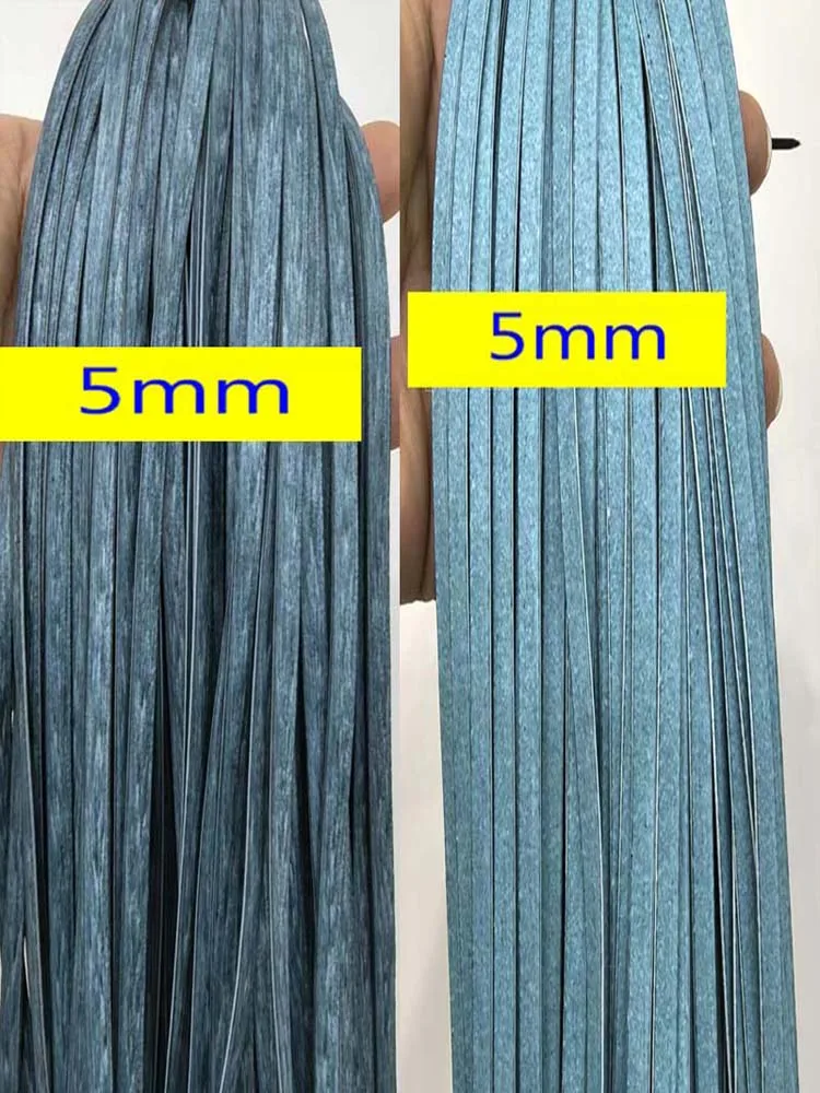 500g New Denim Blue Faux Leather Rattan Strips, Soft Imitation Cowhide Strip for Hand Weaving, DIY Bag Making Craft Supplies