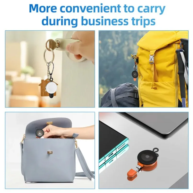 Portable Keychain Watch Wireless Charger Type C Fast Charging Dock for Apple Watch Series Travel Home Office Daily Charging Use view 6