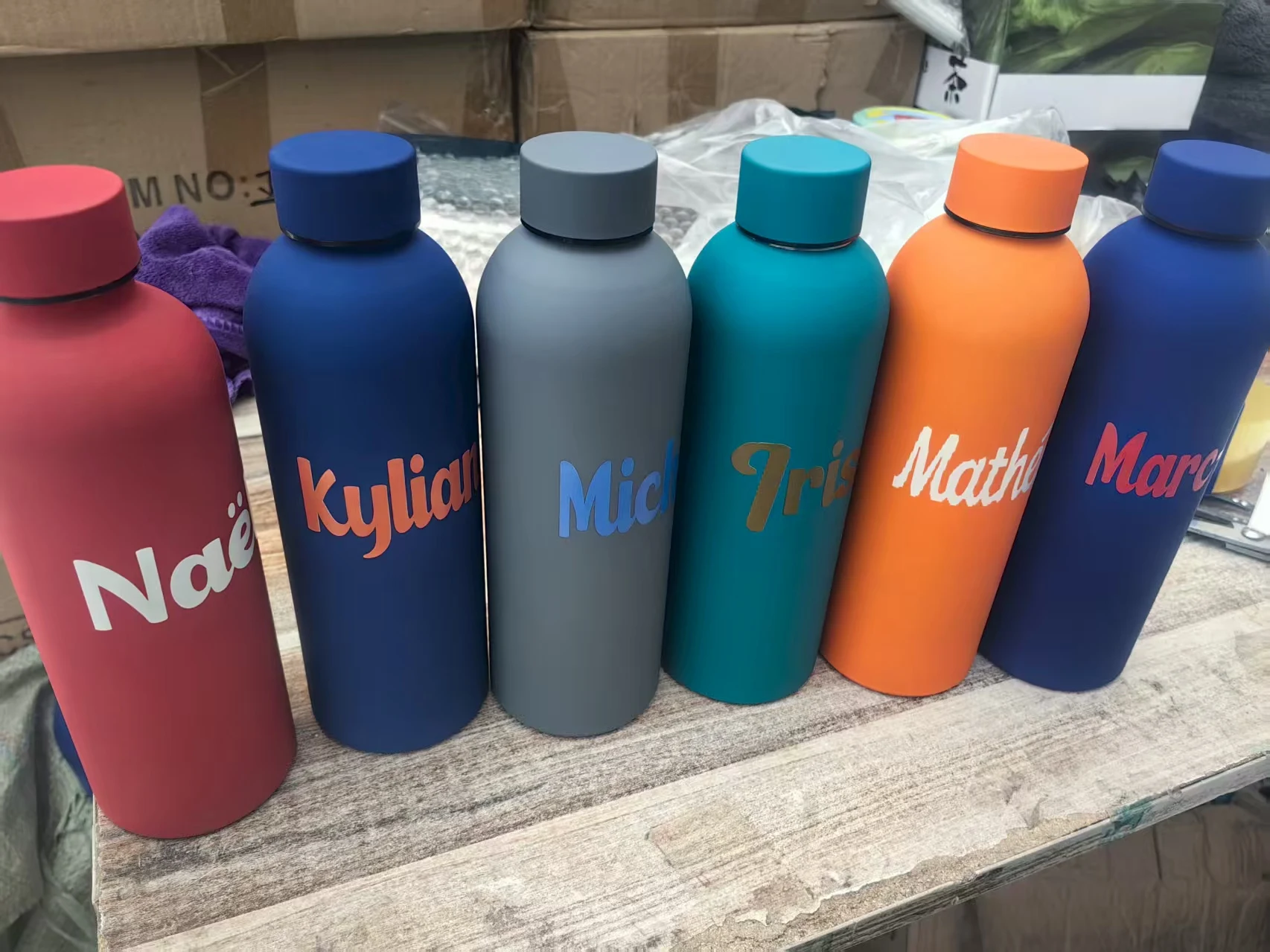 Tasse de bouteille d'eau de 500ML avec Logo personnalisé, tasse de café en forme de Thermos isolé sous vide, vin et bière avec couvercle