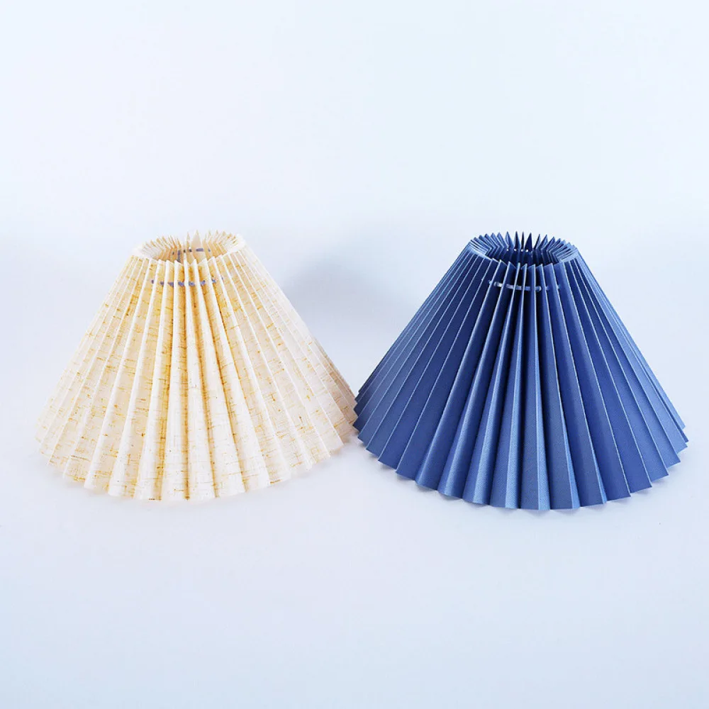 Decorative Pleated Fabric Lamp Shade E27 E14 Compatible Cover For Modern Home Bedroom Table Floor Light Fixture