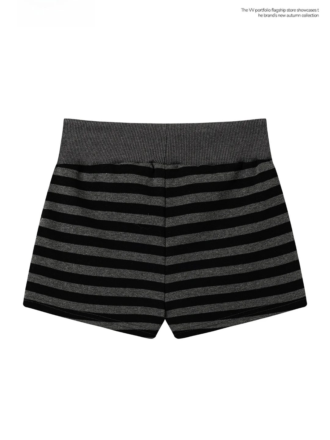 2026 New Style Women's Slim Fit High Waist Short Pants Striped Base Layer Retro Deep Gray Summer Fashion Comfortable Elastic ...