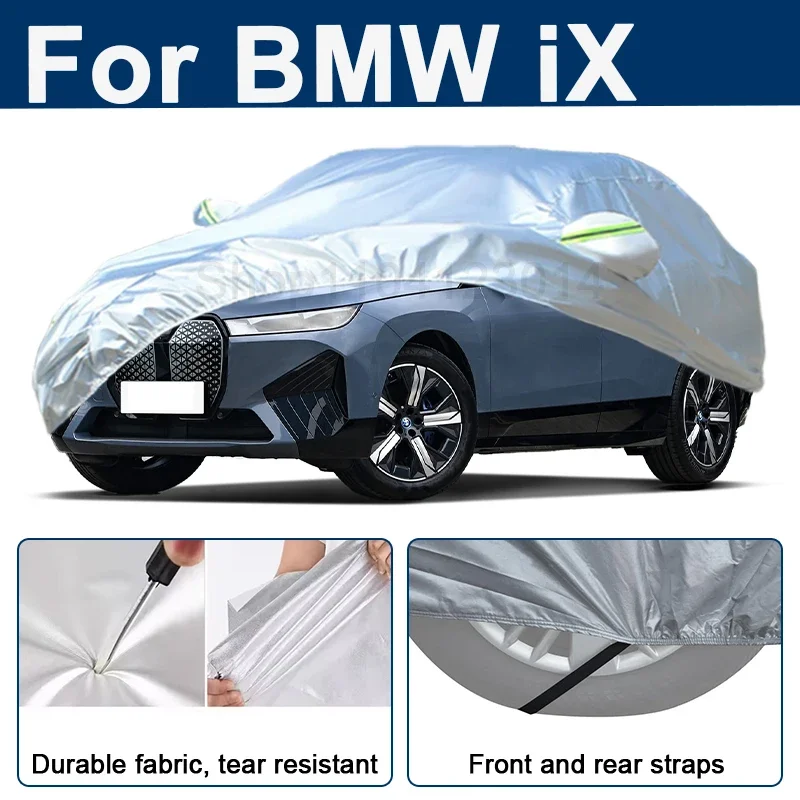 

Всепогодный чехол для автомобиля BMW iX с отражающими полосами, водонепроницаемый, снегозащитный, пылезащитный, с защитой от УФ-излучения, аксессуар для экстерьера автомобиля