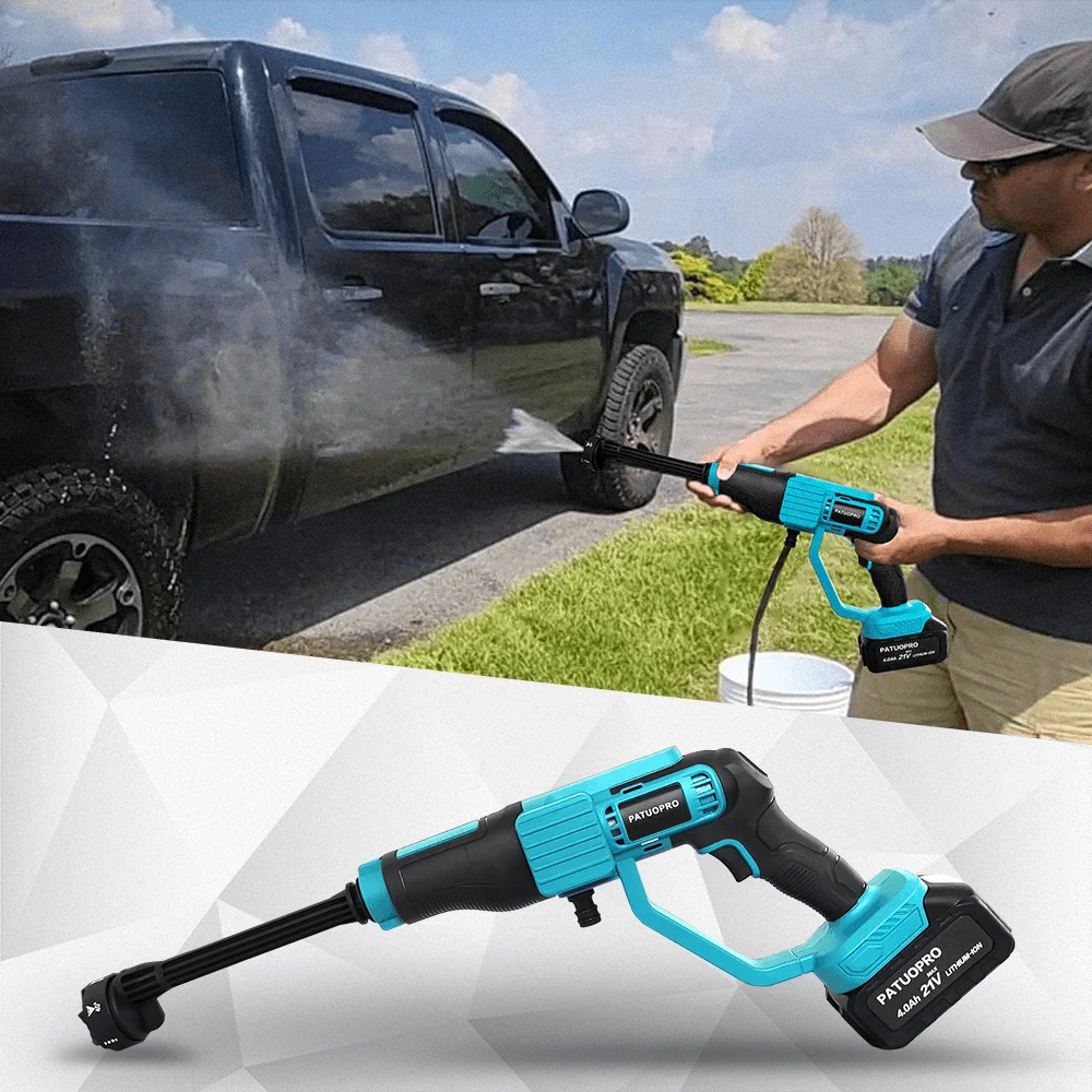 Portable Cordless High Pressure Washer Electric Adjustable Spray Water Gun Cleaner Handheld Washer Gun For Makita 18V Battery