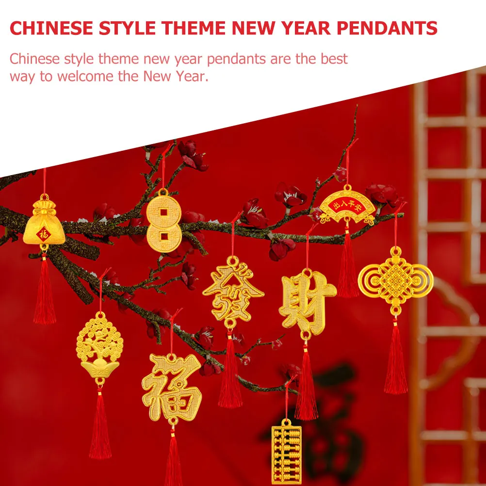 

Lunar Year Decorations Pot Pendant Ornament Chinese Style Decorative Ornaments Spring Festival Pendants