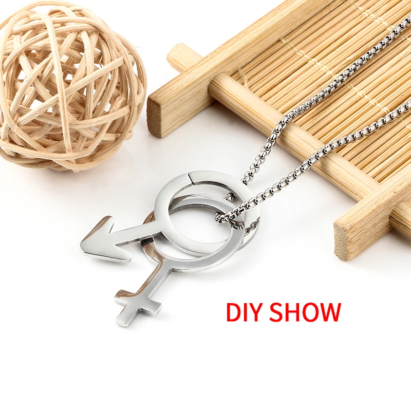 Mirror Polishing Male Female Pendant Stainless Steel Jewellery Making Supplies Accessorie DIY Necklace Bracelet Fashion Ornament