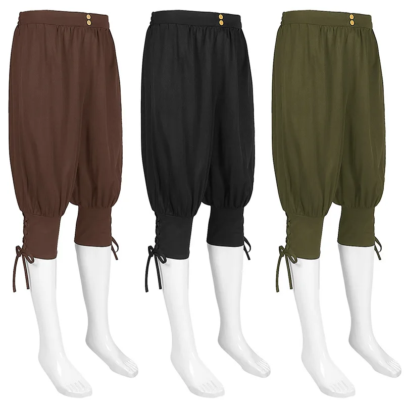 

Fashion Casual Pants Men's Summer Men's Pants Ankle Strap Pants Festival Medieval Pirates Play Costumes Quick-drying Pants