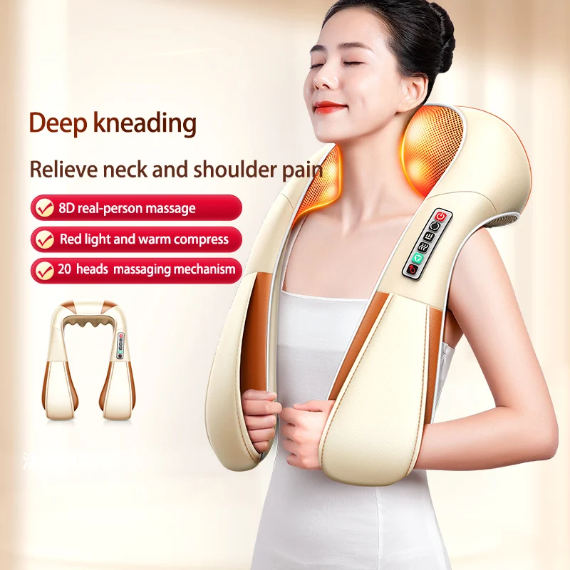 Hot Sales Electric Neck Massager Shiatsu Neck Shoulder Massager for Car Neck Back Body Massager with Heating