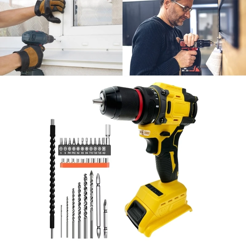 Llave impacto inalámbrica, controlador impacto velocidad Variable 21V, 550Nm, 6000RPM, taladro eléctrico
