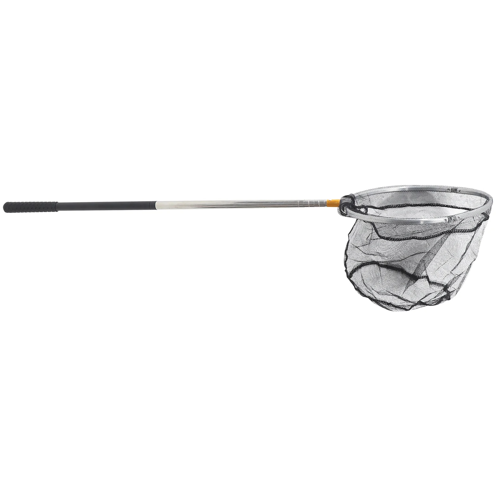 

Net Stainless Steel Folding Head Retractable Fishing Telescopic Tadpole Black Catching