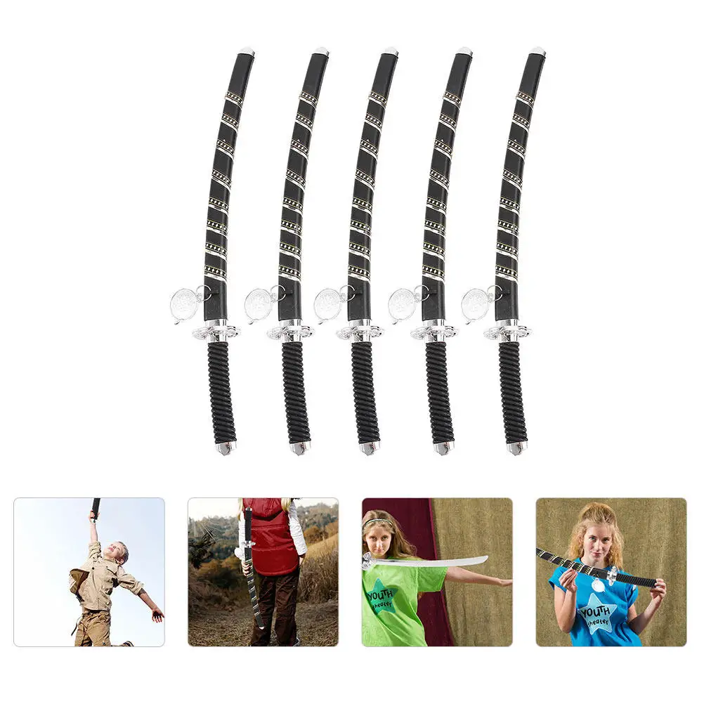1Set Small Japanese sword Plastic Safe Kids Entertainment Cosplay Props Creative Performance Pretend Play Children