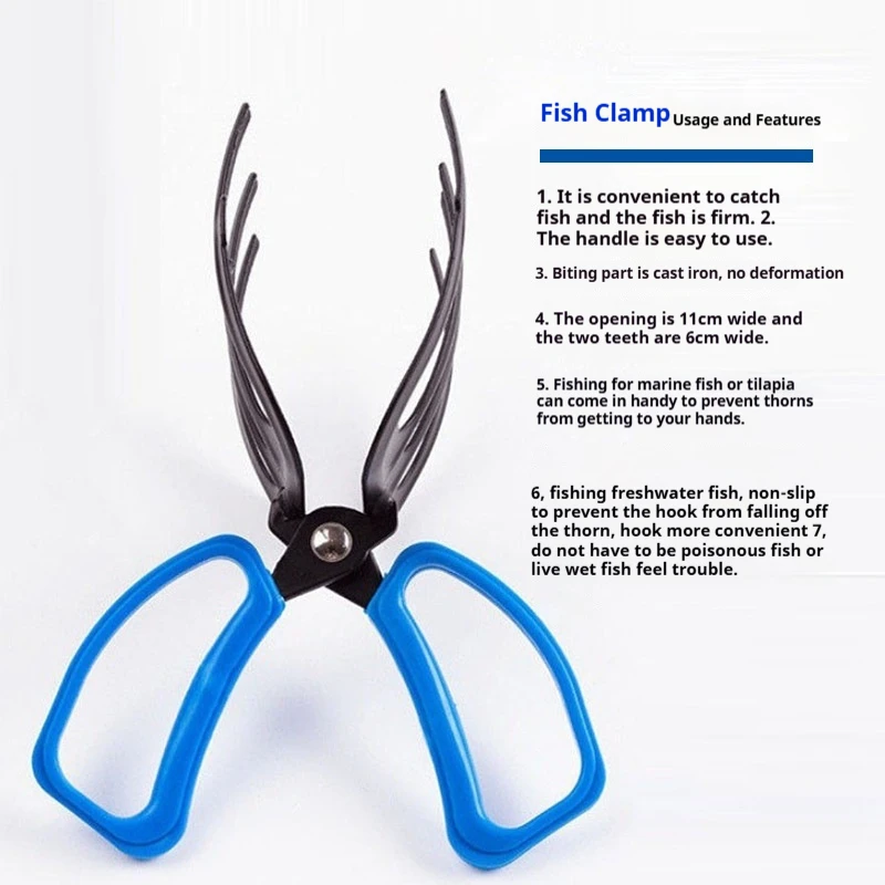 Fish Gripper, Fish‑Holding Clamp, Hand‑Clean Fish Catcher, Anti‑Slip Fishing Tool, Fish Holder, Fish Clip