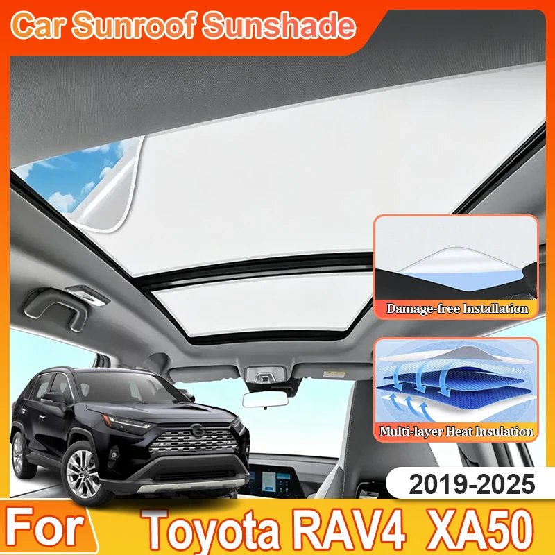 

For Toyota RAV4 Accessories RAV 4 XA50 2024 2019~2025 Sun Visor Car Sunshades Heat Insulation Sunshade Electrostatic Adsorption