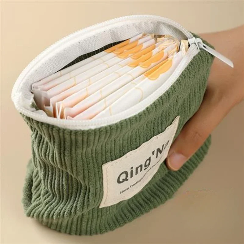 Women's Large Capacity Menstrual Sanitary Napkins Towel Storage Bags Portable Easy Carry Monthly Bags Small Toiletry Makeup Bags